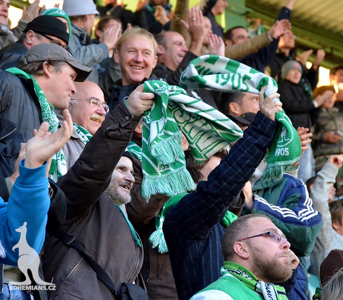 Dění na tribunách: Bohemians - Liberec