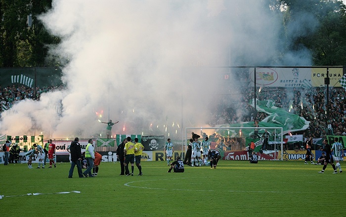 Závěrečná pyroshow kotle