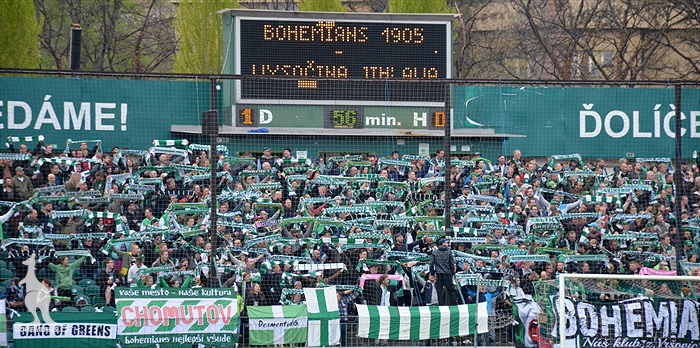 Dění na tribunách: Bohemians - Jihlava