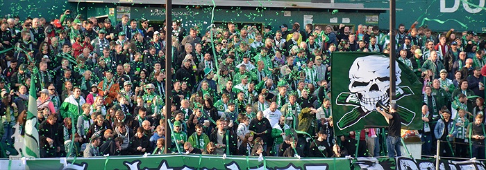 Bohemians - Plzeň 5:2, dění na tribunách