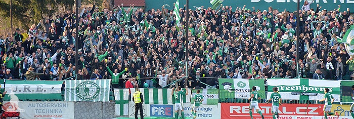 Bohemians - Plzeň 5:2, dění na tribunách