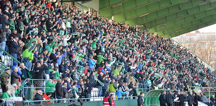 Bohemians - Plzeň 5:2, dění na tribunách
