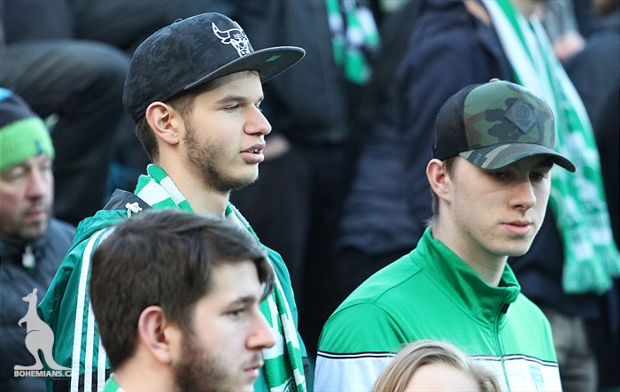 Dění na tribunách: Bohemians - Plzeň