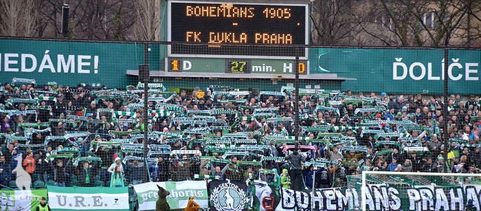 Dění na tribunách: Bohemians - Dukla