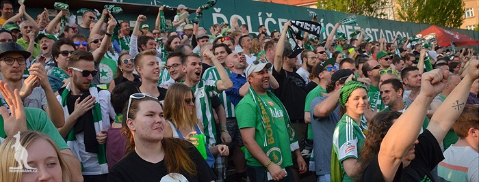 Dění na tribunách Bohemians - Jihlava 1:1
