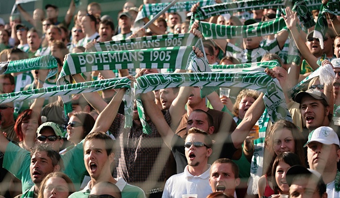 Fanoušci Bohemky fandili celý zápas.