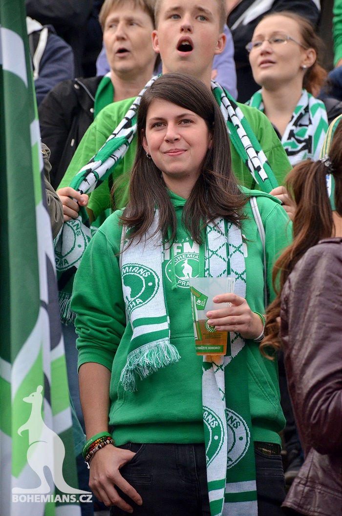 Dění na tribunách: Bohemians - Jablonec