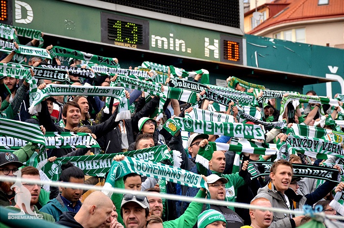 Dění na tribunách: Bohemians - Jablonec