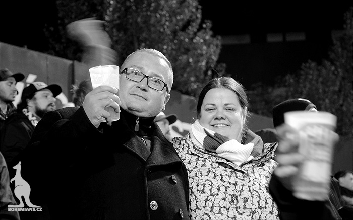 Dění na tribunách: Bohemians - Králův Dvůr