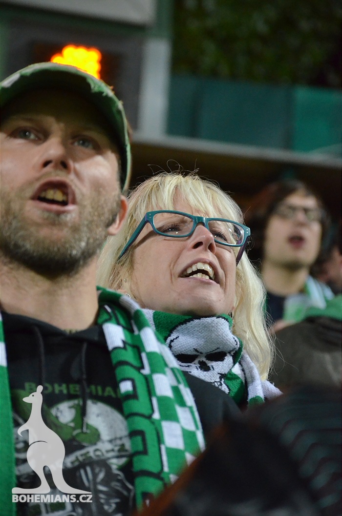 Dění na tribunách: Bohemians - Králův Dvůr