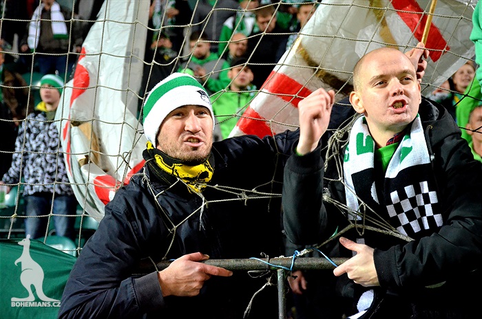 Dění na tribunách: Bohemians - Králův Dvůr