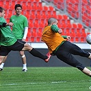 Předzápasový trenink v STA. Bohemka se připravuje na Brno.