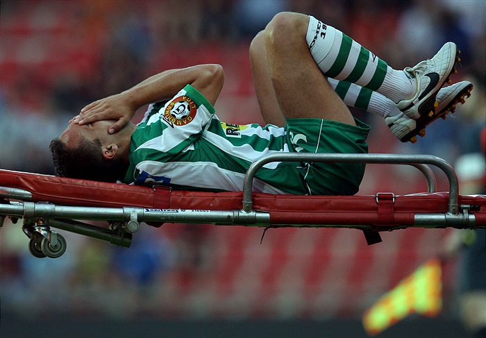 Zraněný Michal Dian.