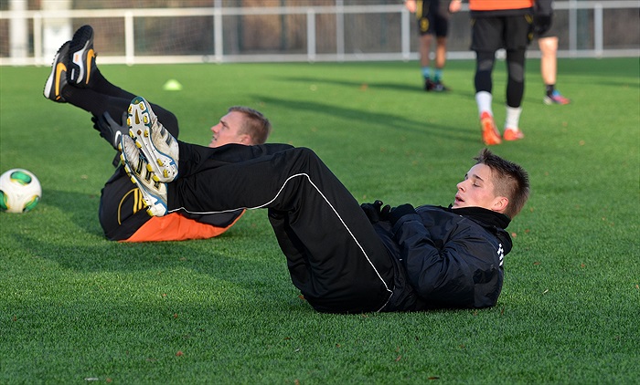 Odpoledne Klokani trénovali na hřišti