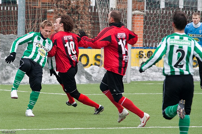 Utkání Dragoun cupu 2010 Bohemians B proti Sezimovu Ústí s výsledkem 4:4