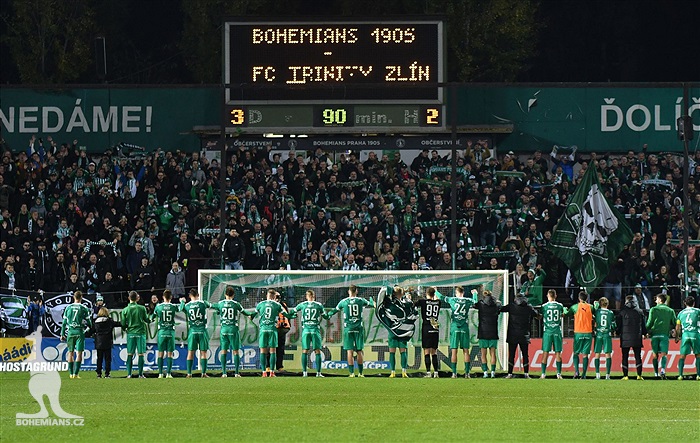 Bohemians - Zlín 3:2 (0:2)