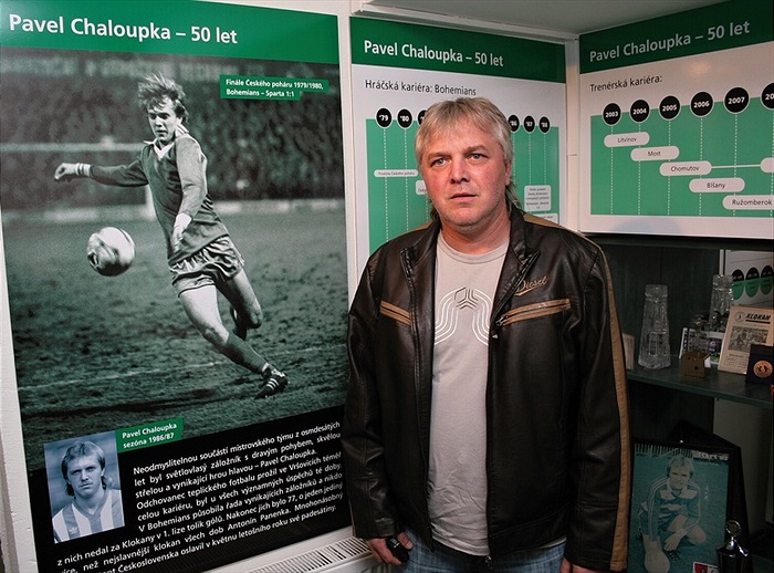 Pavel Chaloupka ve své expozici v muzeu Bohemky.