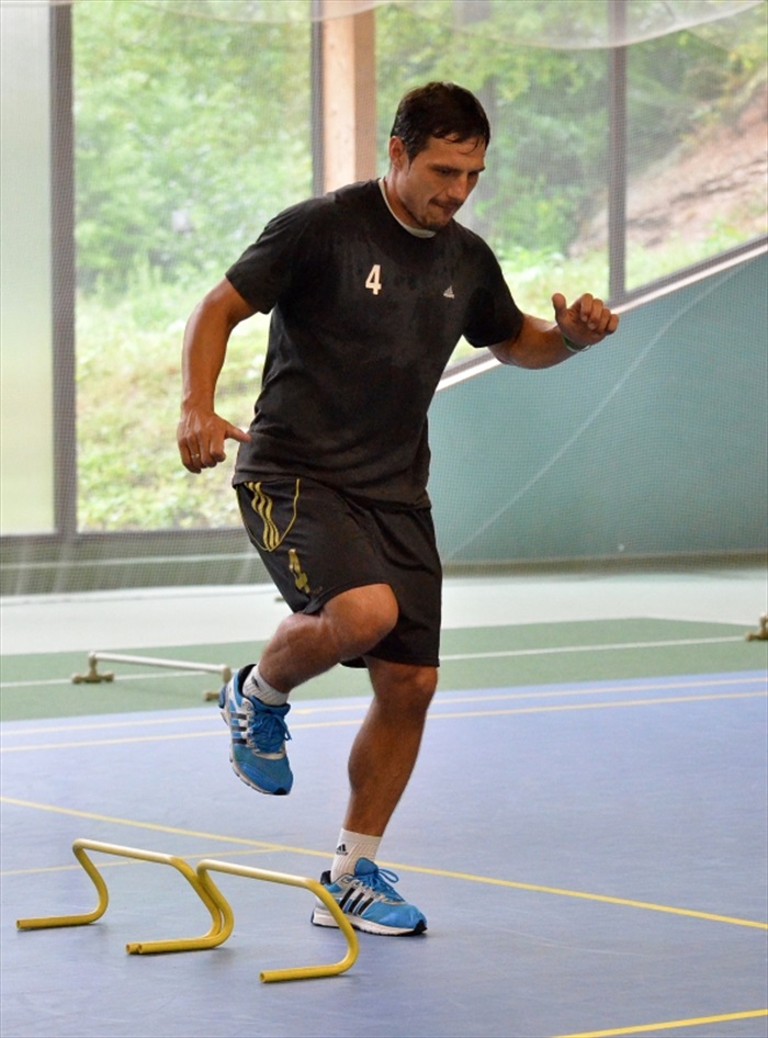 Dopolední trénink na soustředění