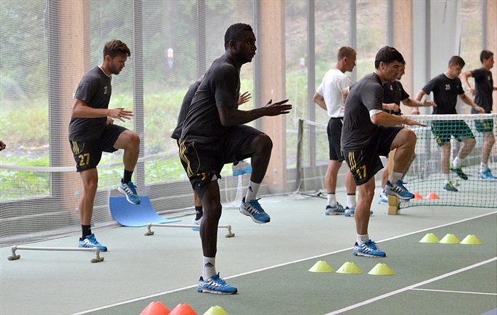 Dopolední trénink na soustředění