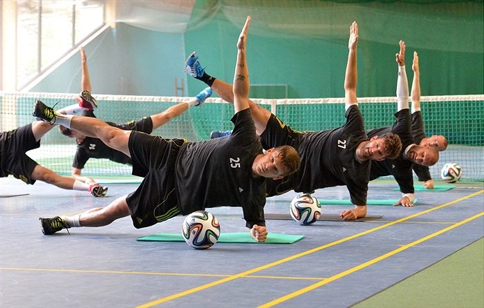 Dopolední trénink na soustředění