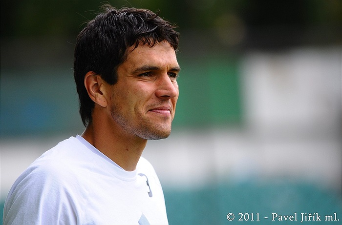 Rozcvičení hráčů před odjezdem na utkání