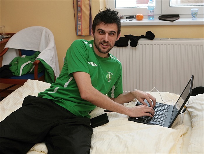 Soustředění v Břízkách - Vladimír Bálek na pokoji.