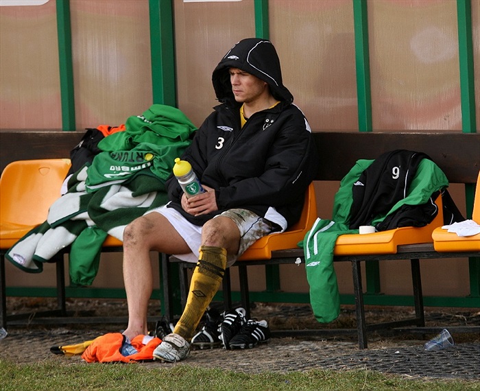 Martin Kotyza na lavičce.