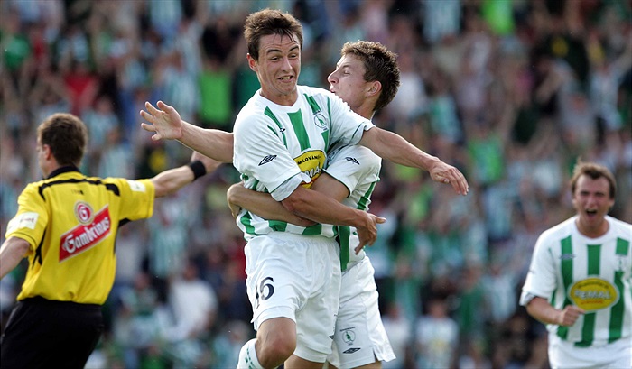 Jan Moravec dal svůj první gól ve druhé lize, Růžička ho vzápětí srazil k zemi.