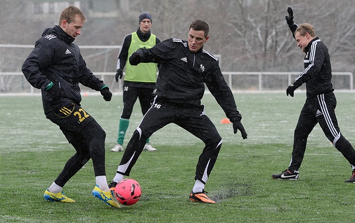 Trénink Bohemians včetně litevských hráčů