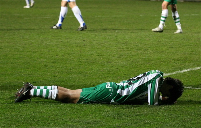 Lukáš Adam po zmařené šanci.