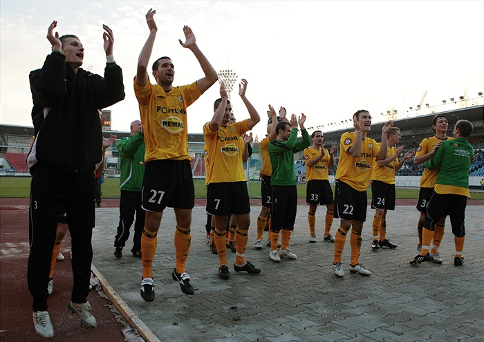 Děkovačka po utkání.