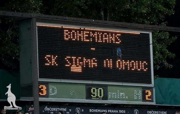 Bohemians - Olomouc 3:2 (1:2)