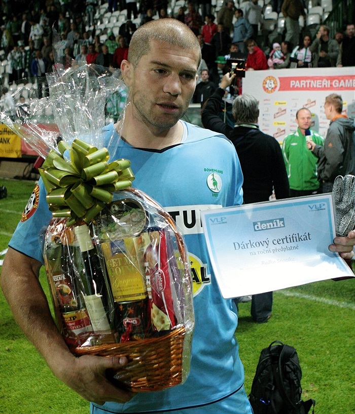 Radek Sňozík - nejlepší brankář Prahy za uplynulou sezonu.