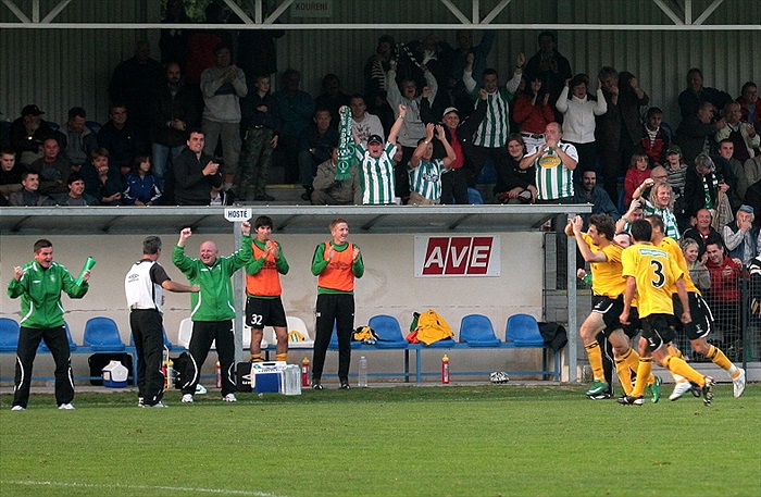 Radost po vstřeleném gólu.