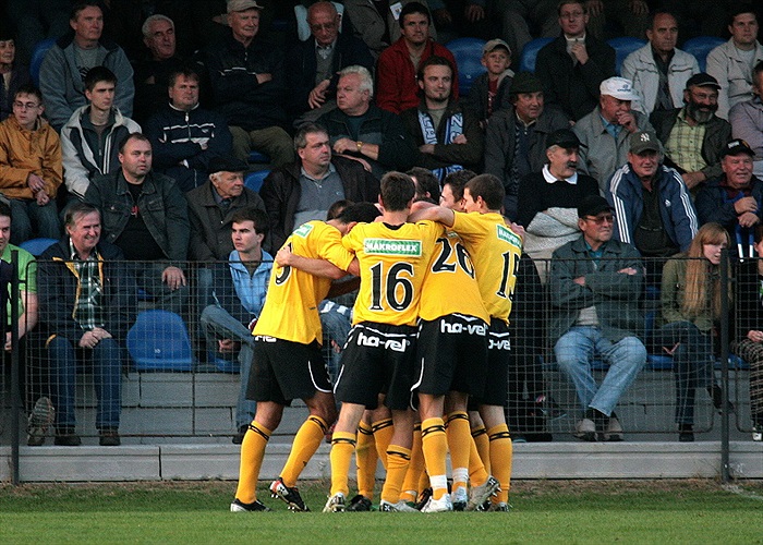 Radost po vstřeleném gólu.