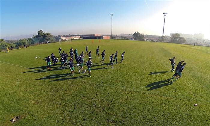 Páteční trénink na soutsředění