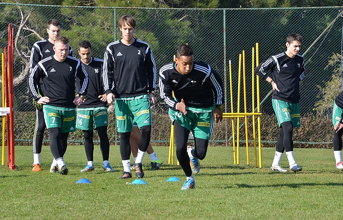 Páteční trénink na soutsředění