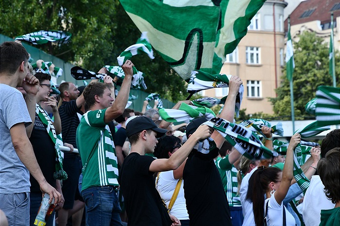 Dění na tribunách: Bohemians - Slovácko