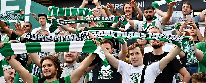 Dění na tribunách: Bohemians - Slovácko