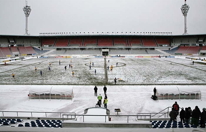Zimní strahovská scenérie