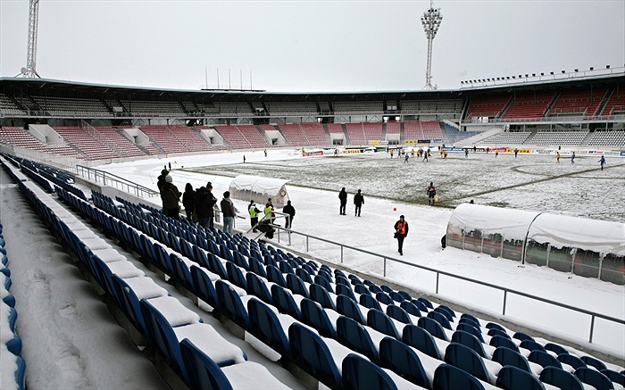 Zimní strahovská scenérie