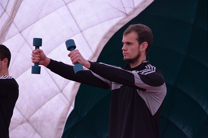 Středeční dopolední trénink v nafukovačce