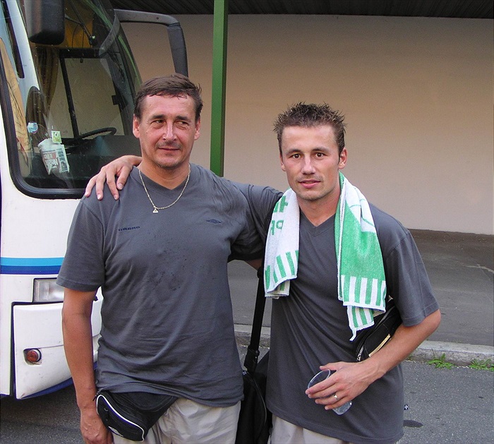 Libor baláž a jeho "otec" - kustod Filip Miňovský