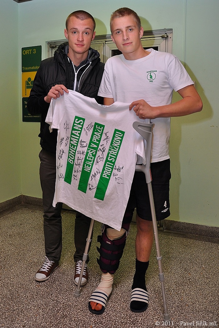 Martin Nešpor na návštěvě zraněného Lumíra Klementa