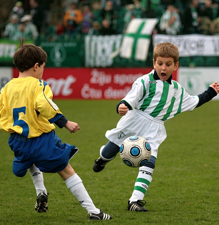 Poločasový zápas přípravek plný nasazení