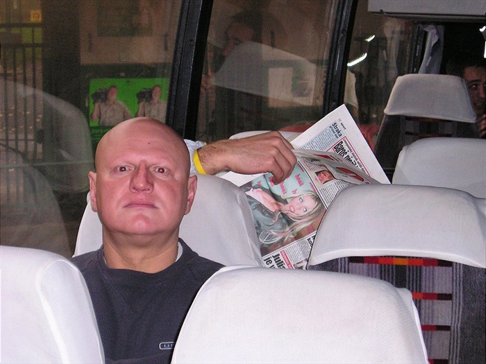 Masér Láďa Hric na cestě do Vítkovic