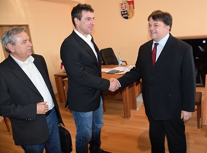 Přivítání nového trenéra Klusáčka na radnici