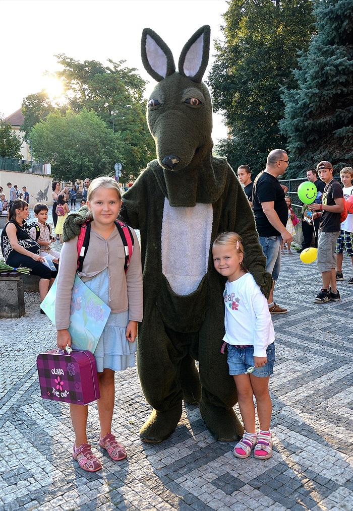 Klokan vítal prvňáčky na ZŠ Botičská