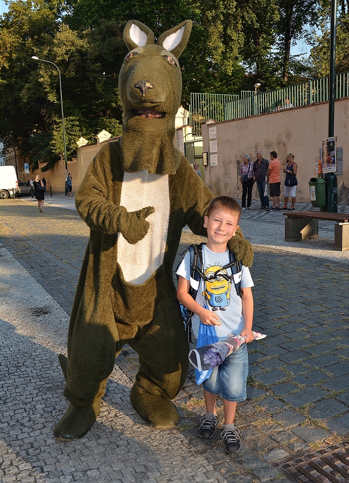 Klokan vítal prvňáčky na ZŠ Botičská