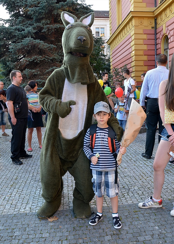 Klokan vítal prvňáčky na ZŠ Botičská